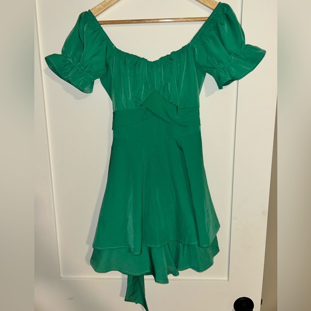 Green Off-Shoulder Romper